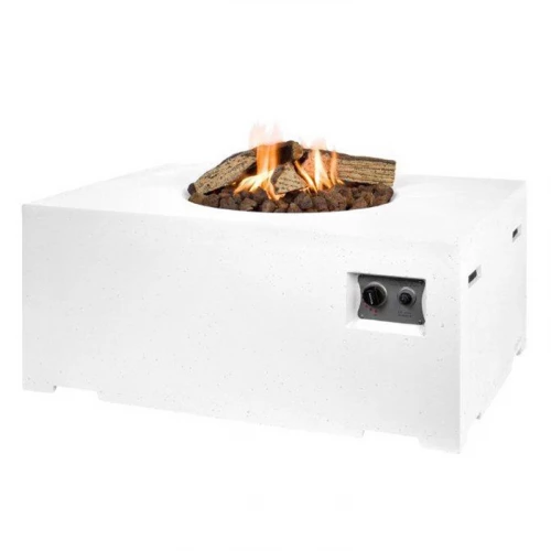 Rechthoekige witte gashaard tafel Gashaard tafel rechthoekig wit