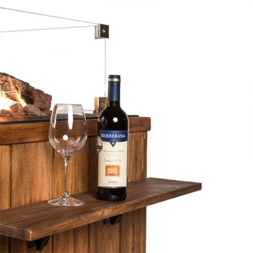 Vergroot uw haard met bijzettafel Vergroot de haard met een kleine bijzettafel