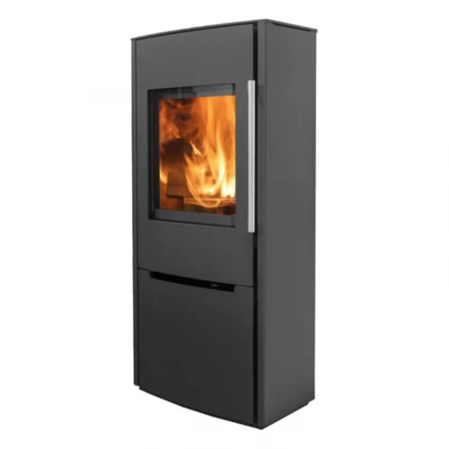 Houtkachel Vento Nordic Kera De Kera is een simpele en spannende open haard op hout