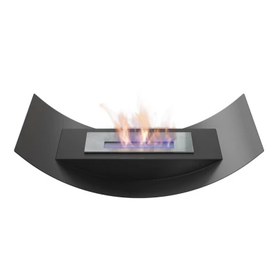 Gebogen Arc biohaard Bio-ethanol open haard in gebogen design voor de tafel of vloer