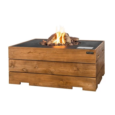 Gashaard in teak met tafelruimte Teak gashaard met tafelplaats