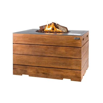 Donker hout gashaard met antraciete bovenkant Antraciete afwerking gashaard in donker hout