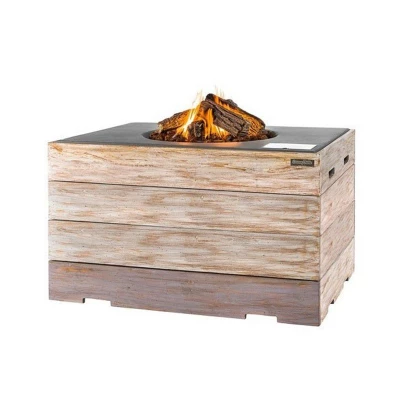 Gashaard met gasfles opberger en antraciete afwerking Gashaard met gasfles opberbox in licht teak