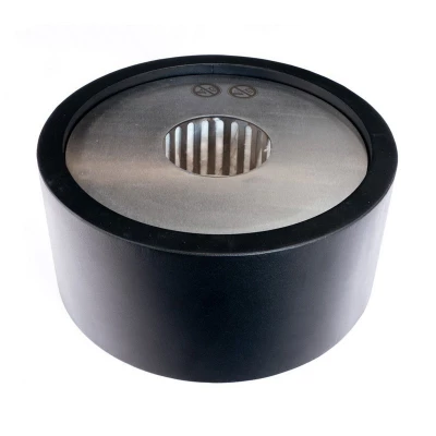 Brander met bio-ethanol als brandstof Ronde biohaard brander voor in een standaard haard
