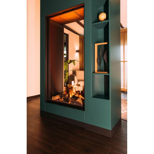 Faber e-Matrix Vertical 800-1600 ST Faber e-Matrix Vertical 800-1600 ST Extra hoge doorkijk haard waterdamp inzetstuk