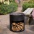 Verplaatsbare vuurton met grill