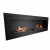 Murus 1600 mm breed zwarte bio-ethanol haard voor montering aan de muur.