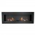 Murus 1600 mm breed zwarte bio-ethanol haard voor montering aan de muur.