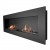 Murus 1600 mm breed zwarte bio-ethanol haard voor montering aan de muur.
