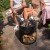Verplaatsbare vuurton met grill