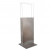 Hoge stalen biohaard met veiligheidsglas . Brandtijd 2-3 uur. Maat H: 136 x B: 45 x D: 12 cm.