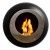 Muur hangende Vellum Cocoon Fires in zwart