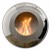 Muur hangende Vellum Cocoon Fires in gepolijst staal