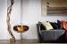 Stijlvolle cocoon bioethanol haard staal