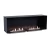 Foco One 1500 media wall inbouw bio-ethanolhaard met zwart frame en veiligheidsglas