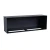 Foco One 1500 media wall inbouw bio-ethanolhaard met zwart frame en veiligheidsglas