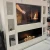 Foco One 1500 media wall inbouw bio-ethanolhaard met zwart frame en veiligheidsglas