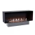Foco One 1500 media wall inbouw bio-ethanolhaard met zwart frame en veiligheidsglas