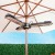 Zwarte elektrische terrasverwarmer gemonteerd op parasol