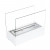 Witte tafel biohaard met een ingebouwde brander.