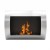 Ocean - Goedkope muur-hangende stalen biohaard. Capaciteit 0,7L bio-ethanol. Brandtijd 1-2 uur. Maat: 45 x 60 x 13,4 cm.