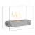 Tafel biohaard in glas met een stalen brander. Brandtijd: 2-3 uur. Maat: H: 28 x B: 35 x D: 12 cm