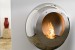 Muur hangende Vellum Cocoon Fires in gepolijst staal