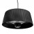 Hangende terrasverwarmer met lampenkap