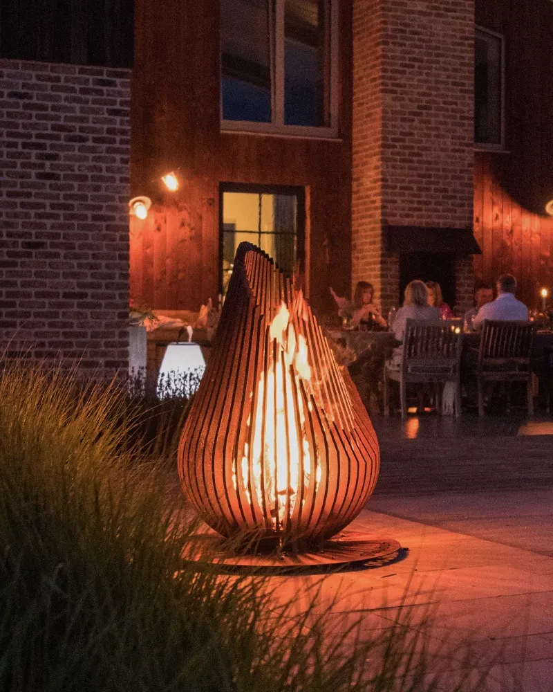 outdoor fireplace